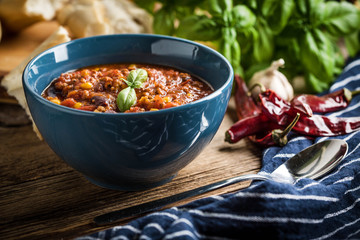 Mexican chili con carne.