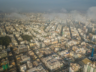 Fototapeta na wymiar Aerial drone shot of Lima