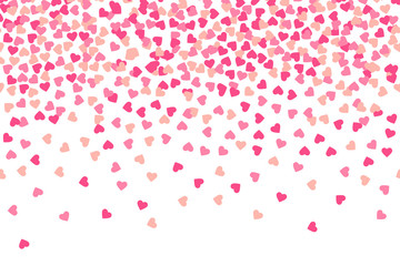 Valentines heart rain background illustration