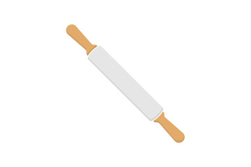 Rolling pin icon flat style