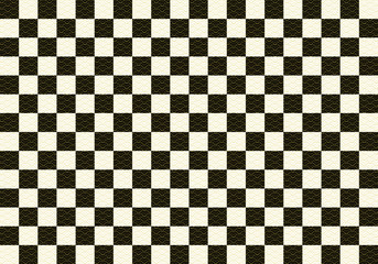 背景 市松模様 和柄 祝い 式 華やか 素材 テクスチャー イベント 土壁 白 黒 Wall Mural Wdw