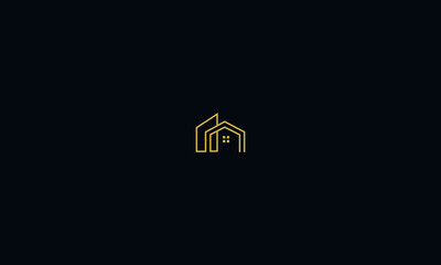 a line art icon logo of a house 