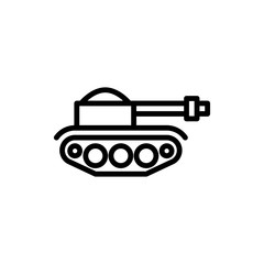 Military Tank destroyer icon trendy