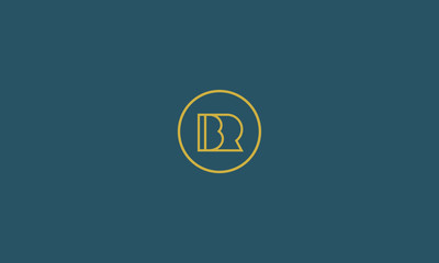 Alphabet letter monogram icon logo BR - obrazy, fototapety, plakaty