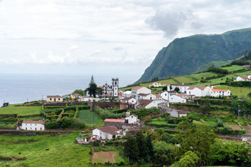 Fototapeta na wymiar Small village in the Azores