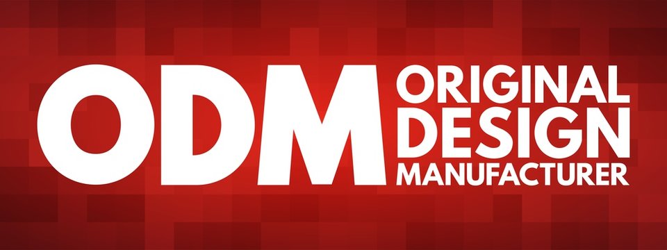 ODM - Original Design Manufacturer acronym, business concept background