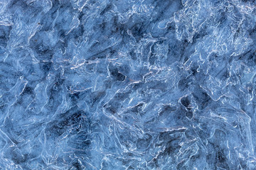 Top View Winter Ice Texture