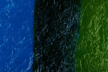 Blue and green plastic surface