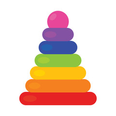 Isolated toy pyramid