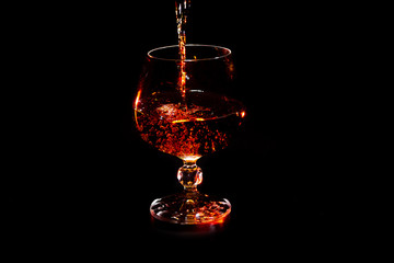 Fototapeta na wymiar glass of cognac