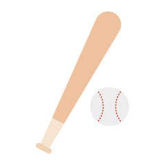 Baseball bat and ball