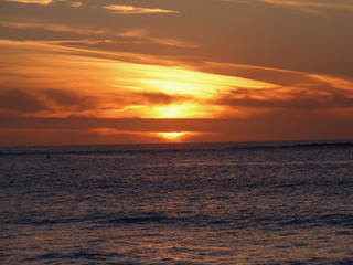 Fototapeta premium sunset over the sea