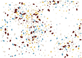 Festive color rectangle confetti background. Abstract frame confetti texture for holiday, postcard, poster, website, carnivals, birthday and children's parties. Cover confetti mock-up. Wedding card