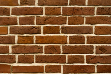 brick red wall and house background. brick house.