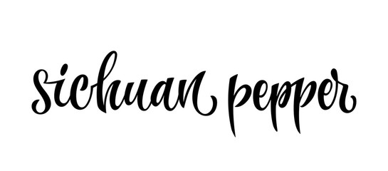 Hand drawn spice label - sichuan pepper.
