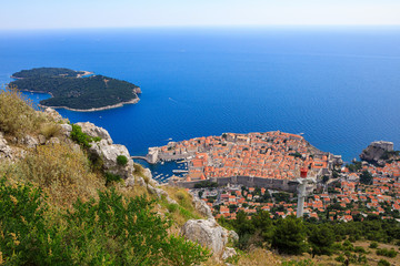 Fototapeta na wymiar View of the old town of Dubrovnik, Croatia