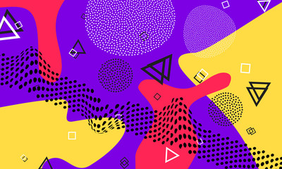 Fototapeta premium Lilac Funky Artwork. Animation Pattern. Coral Fun
