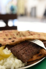 Closeup on traditional food in Bosnia