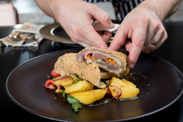 Closeup on various sorts of food