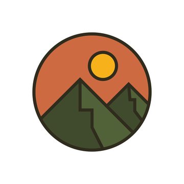 mountain logo design vector illustration