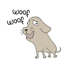 funny dog illustration