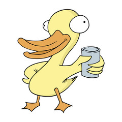 Funny duck illustration