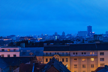Building architecture in the city centre of Zagreb, Croatia