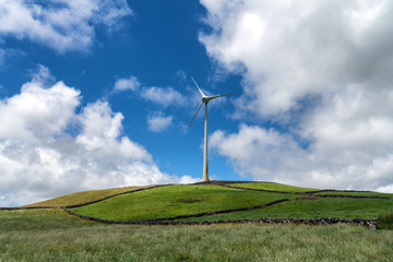 Fototapeta na wymiar Sustainable renewable wind power electricity 