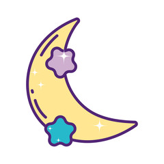 half moon stars decoration magic cartoon