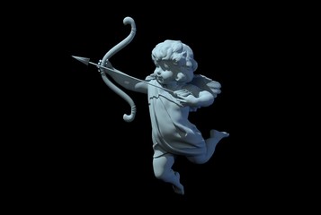 cupid angel for valentines day 3D render