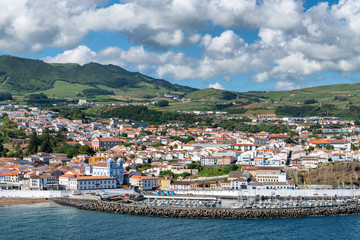 Angra do Heroísmo town on Terceria, Azores