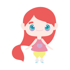 kids, cute little girl anime cartoon character