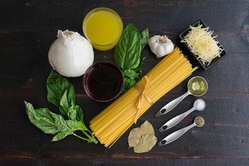 Ingredients for Red Wine Pasta