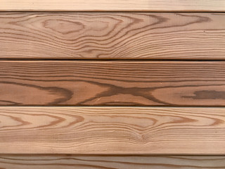 Horizontal wooden boards brown on the wall as a background texture