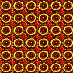 Abstract pattern in the form of multi-colored flowers. Hand-drawn watercolor painting. Design for prints, wallpapers, covers.