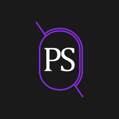 Logo stamp initial letter ps vector eps 10