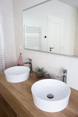 Naklejka na ściany i meble Modern bathroom in house