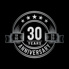 Fototapeta premium 30 years anniversary celebration logotype. Vector and illustration.