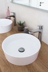 Modern bathroom in house