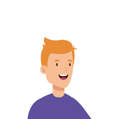 young man avatar character icon vector illustration design