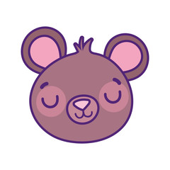 cute little teddy bear face toy cartoon