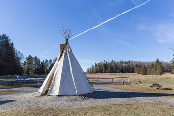 A lone Native American teepee © Joe