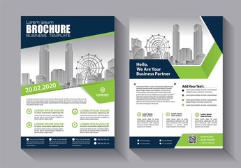 Brochure design, cover modern layout, annual report, poster, flyer in A4 with colorful triangles, geometric shapes for tech, science, market with light background