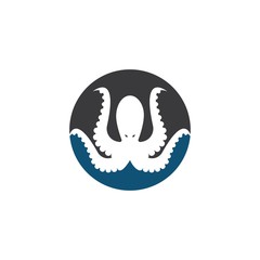 Obraz premium Octopus logo ilustration vector template