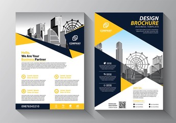 Brochure design, cover modern layout, annual report, poster, flyer in A4 with colorful triangles, geometric shapes for tech, science, market with light background