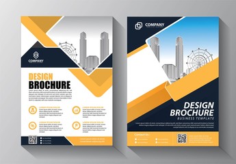 Brochure design, cover modern layout, annual report, poster, flyer in A4 with colorful triangles, geometric shapes for tech, science, market with light background