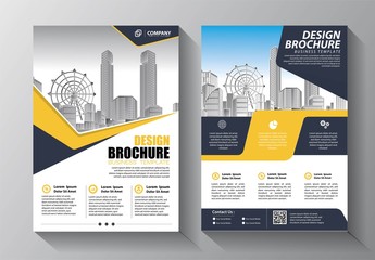 Brochure design, cover modern layout, annual report, poster, flyer in A4 with colorful triangles, geometric shapes for tech, science, market with light background