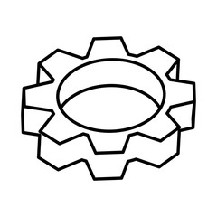 gearwheel tool on white background