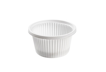 Empty white cup  isolated on white background