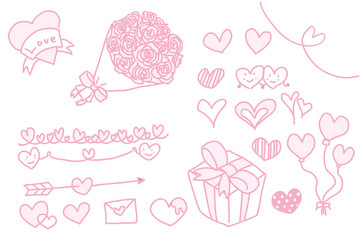 Valentine's illustration set
